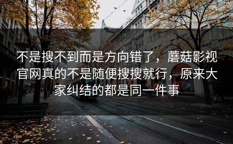 不是搜不到而是方向错了，蘑菇影视官网真的不是随便搜搜就行，原来大家纠结的都是同一件事
